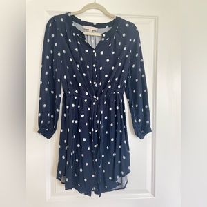 LOFT printed navy blue dress